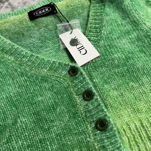 Cider Gradient Green Button Up Knitted Cardigan