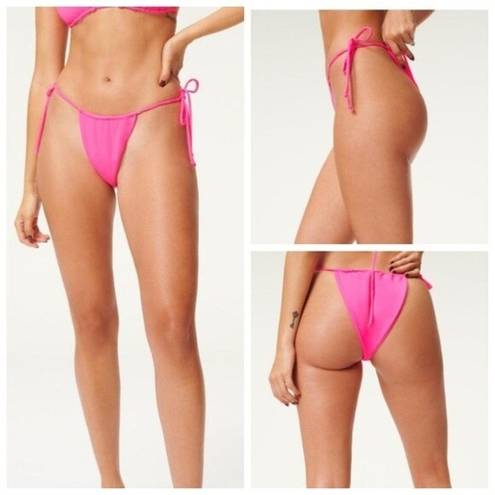 Good American NWT  Tiny Ties Bikini Bottom Cheeky Barbie Hot Pink Size 3 / Large