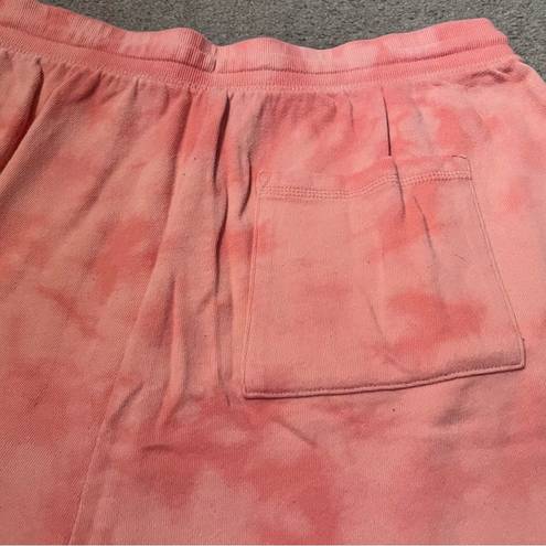 Old Navy Women’s Coral Tie-Dye Drawstring Sweat Shorts