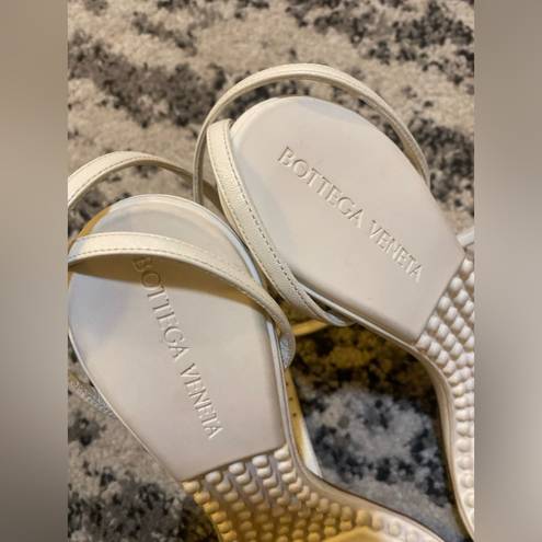 Bottega Veneta Off-White Dot Heeled Sandals size 38