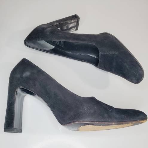 DKNY  Vintage Suede Round Square Toe Block Heel 4.25 in Size 8 M