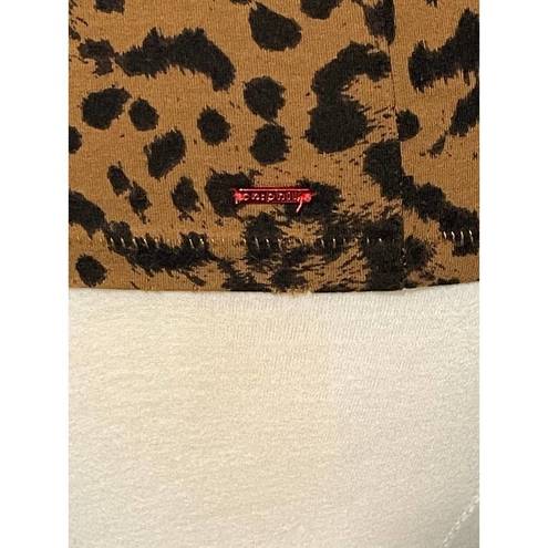 n:philanthropy  Jigsaw BFF T-Shirt Leopard Animal Print Brown Black XS