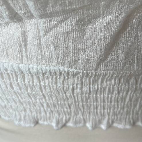 Edge Romantic Lace Sheer Top Tank Off White Cream Shirt Womens Small