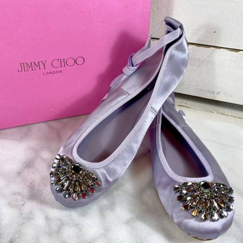 Jimmy Choo Purple & Crystal Grace Flat