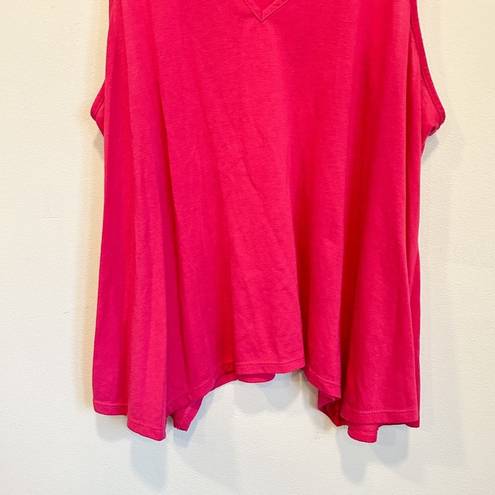 Oscar de la Renta  Flowy V-Neck Tank Top Pink Size S