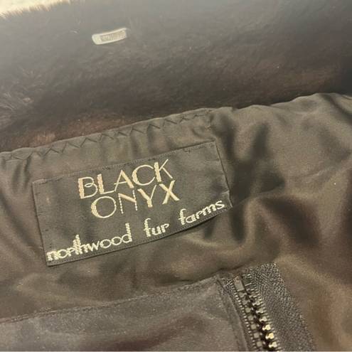 Onyx Galanos Black  Sheared Mink Fur Coat