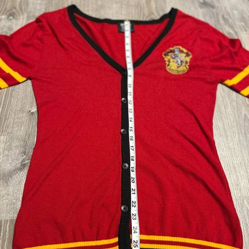 Harry Potter  Gryffindor Red, Black Varsity Cardigan Sweater Size 2XL Button Down