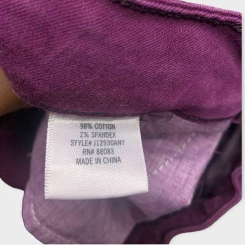 Harper Plum Purple Distressed Knee Raw Hem Skinny Jeans Womens Size 27