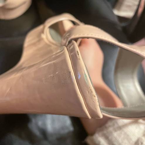 Michael Antonio  PATENT NUDE WEDGES