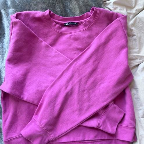 ZARA Hot pink  crewneck