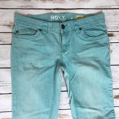 Roxy 💛 Gold Coast Skinny Straight Leg Aqua denim 11