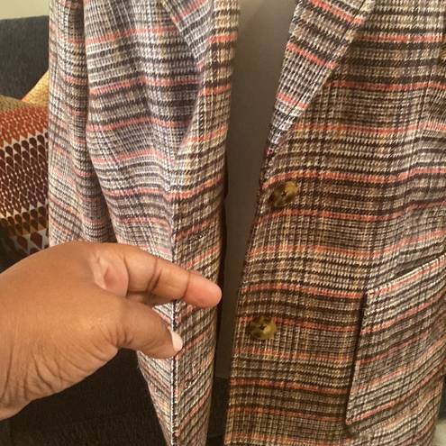 St. John’s Bay  Tan & Pink Wool Blend Blazer