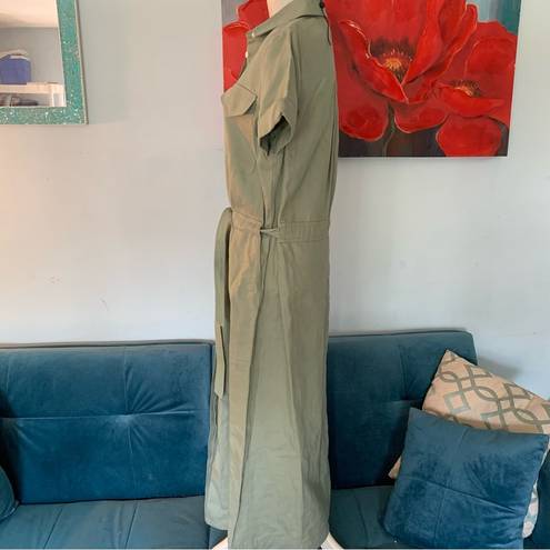 Rag and Bone New  Luna Olive Green 100% Linen Runway Dress Size S Small See Desc.