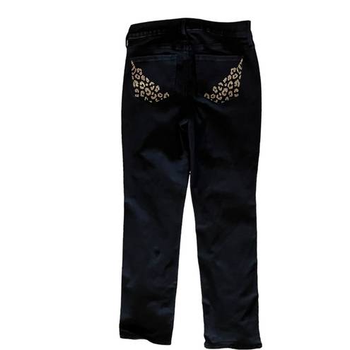 NYDJ  Black Marilyn Straight Jeans