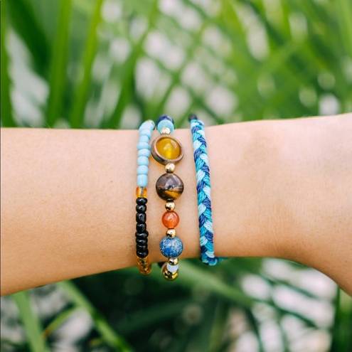 Elevated faith solar system stone bracelet