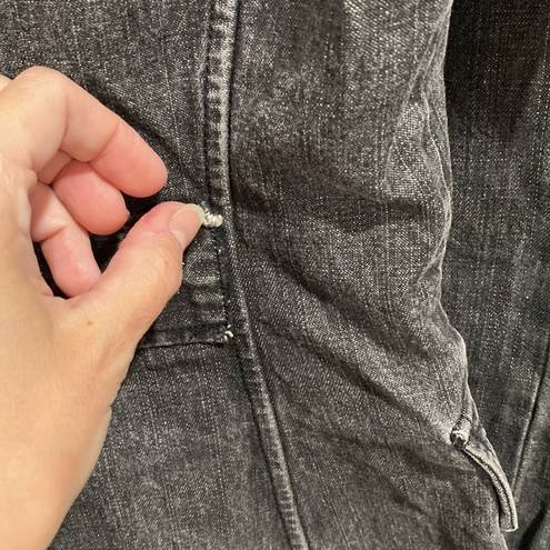Polo  jeans co. Black denim button down jacket size medium