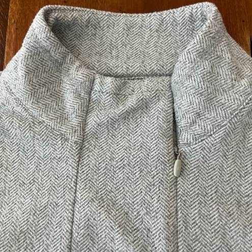 Kyodan  Outdoor Gray Herringbone Half Zip Pull Over Jacket