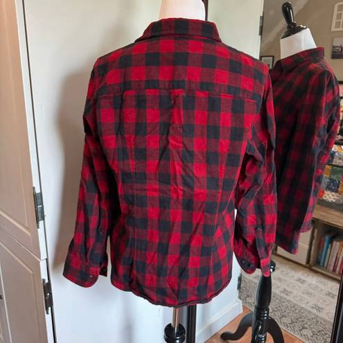 L.L.Bean Petite Large Slightly Fitted Flannel