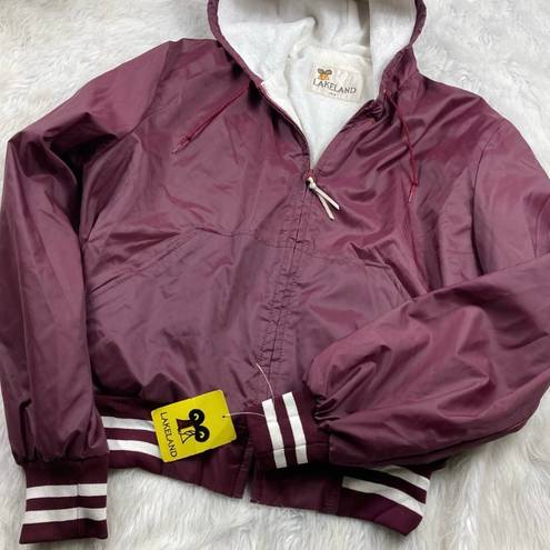 NWT 80s Vintage Zip Up Sweatshirt / Windbreaker Size 44 Red Size L