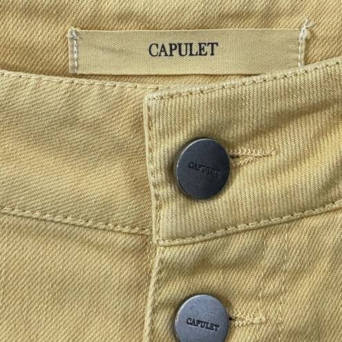 Capulet  Imogen Cropped Pant Jeans in Custard Size XS Yellow Button Fly Jeans