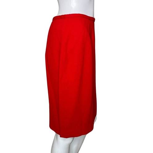 Petite Sophisticate  Skirt Womens 2 Red Straight Mini Skirt Casual Office Vintage