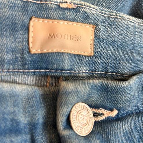 MOTHER Denim  The Roller Crop Snippet Fray in Well Played Size 26