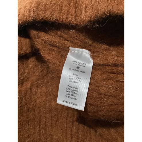 Everlane  Burnt Orange Alpaca And Wool Blend Pullover Fuzzy Sweater