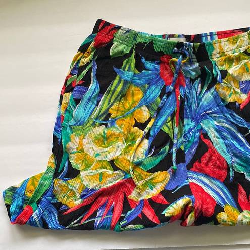 Lounge Vintage Koret tropical floral Hawaiian knit  shorts, size medium