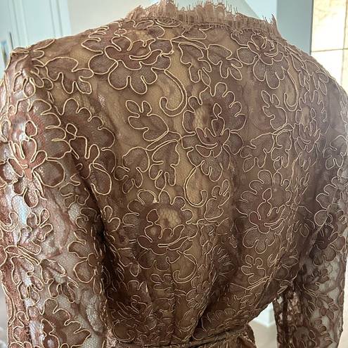 Chetta B  Gold Lace Wrap Going Out Top or Jacket in size 10