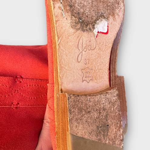 Joie  Pinyon Red Suede Western Slouchy Boots