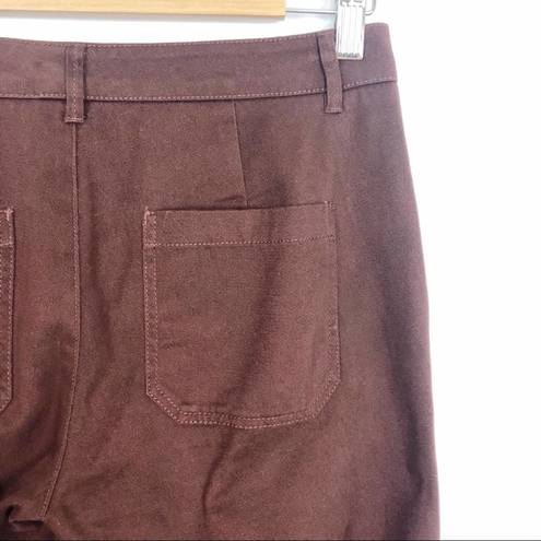 L.L.Bean New  Cargo hiking Crop Pants Maroon Size 2