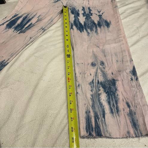 Gap  Cheeky Straight Jean Womens  2 26 Tie Dye High Rise Cropped Ankle Denim Raw