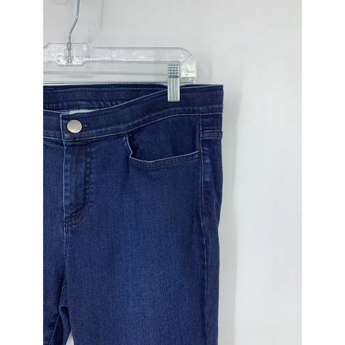 J.Jill  Jeans Women's Sz 10 Mid Rise Slim Fit Legging Medium Wash Stretch Denim