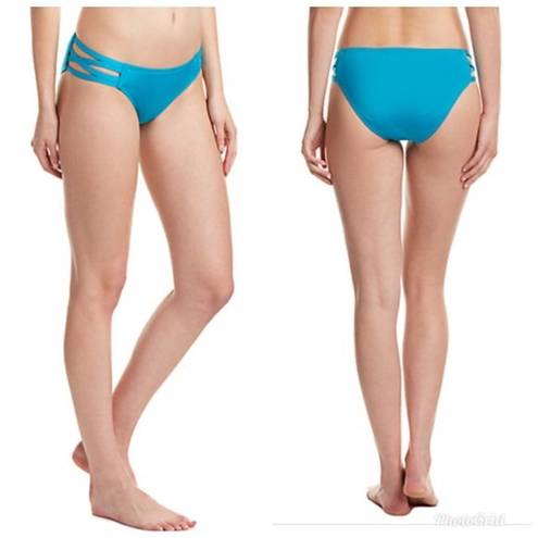 Carmen Marc Valvo  Teal Strappy Bikini Bottoms