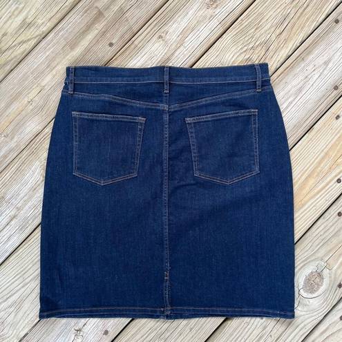 The Loft  Outlet Dark Wash Denim Jean Mini Skirt Size 12