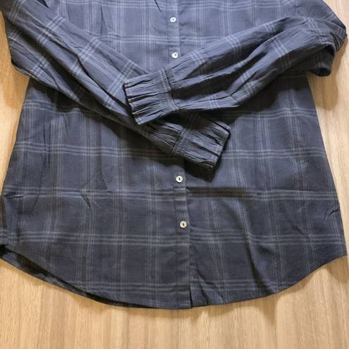 Harper New Faherty The  Top in Aspen Black Plaid Size Medium Retail $158