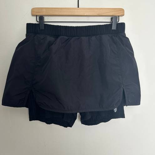 Free People Movement - Daisy Woven Skort Black Bike Shorts Active Sport Outdoor