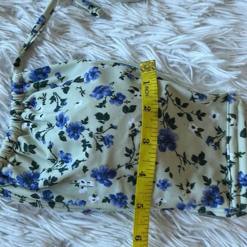 Abercrombie & Fitch New  Women’s floral print bandeau bikini top size Large