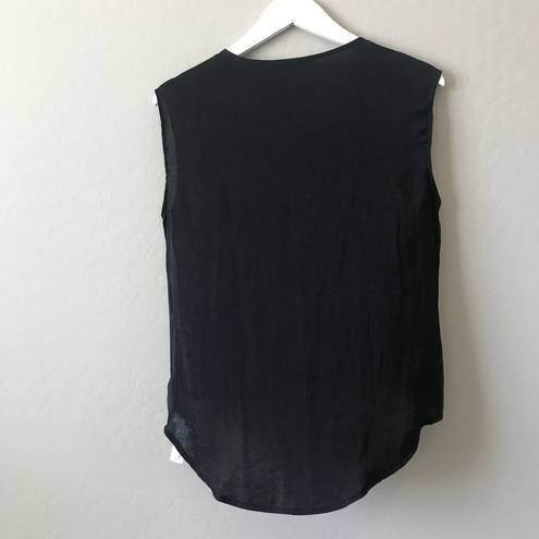 Townsen {NORDSTROM}  Noir Sleeveless Leather Blouse