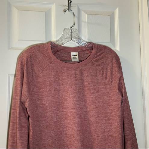 Avia  Pink Crew Neck Long Sleeve Active Top Small