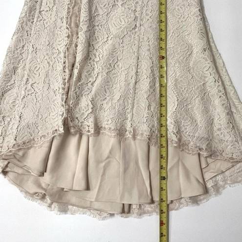 Fame and Partners  Dandelion Dress Gown Maxi Lace Cream Champagne Size 2