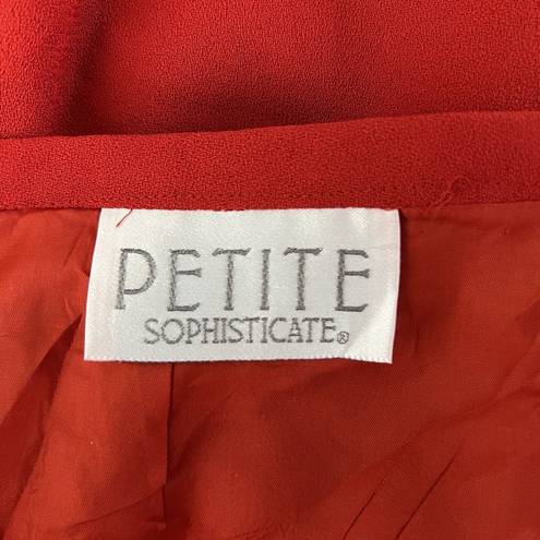 Petite Sophisticate  Skirt Womens 2 Red Straight Mini Skirt Casual Office Vintage