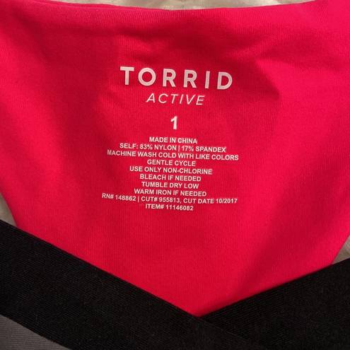 Torrid  Active size 1 brand new with tag pink and black combination