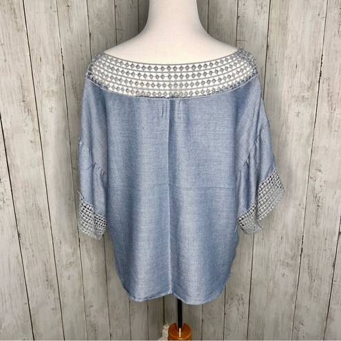 Harper  Boho Chambray Top