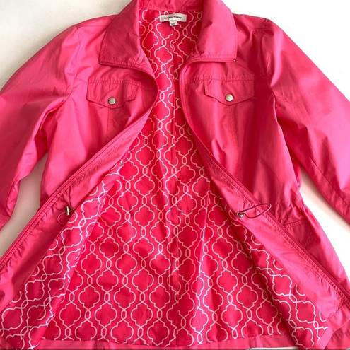 Studio Works  Jacket Windbreaker Pink Zipper Front Lightweight Jacket Size Large