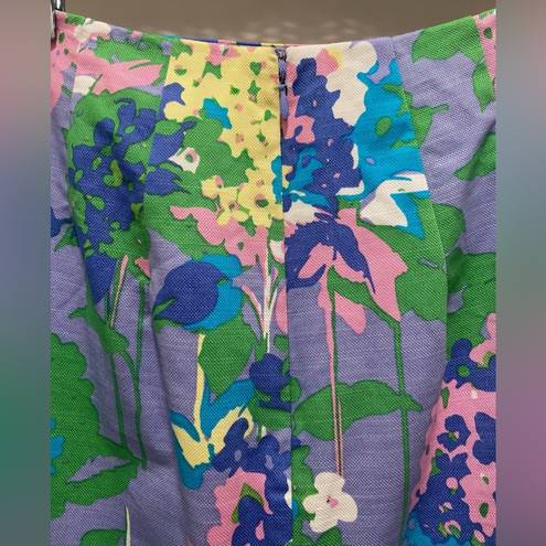 Tommy Hilfiger  Purple Pastel Floral Print Fitted Mini Skirt - Size 2