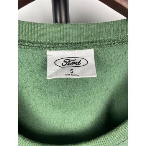 Grayson Threads Ford Bronco Christmas Green Crew Neck Long Sleeve Cropped Sweatshirt Size S