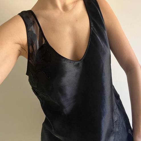 Oscar de la Renta Black Silk Vintage ODLR Tank Top 