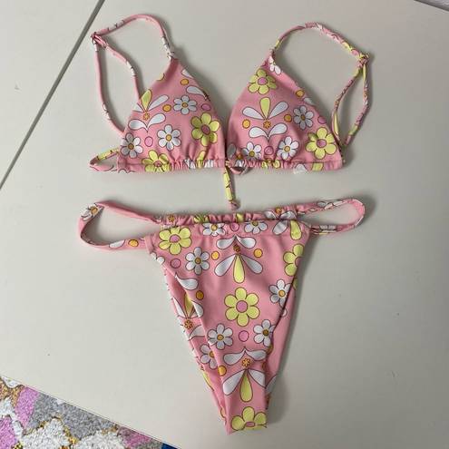 Aurelle Swim  Poppy Pink Floral Bikini