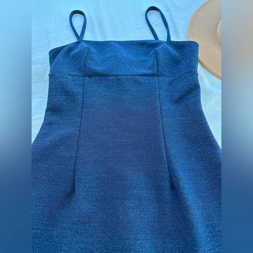 Vintage Blue  sparkle mini Slip dress size small